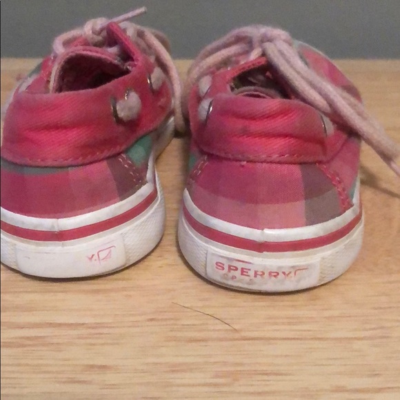 Sperry Pink Plaid Loafers, 6M - Picture 4 of 4